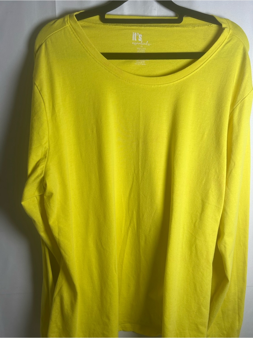 Essentials Yellow Crew Neck Long Sleeve Tee
